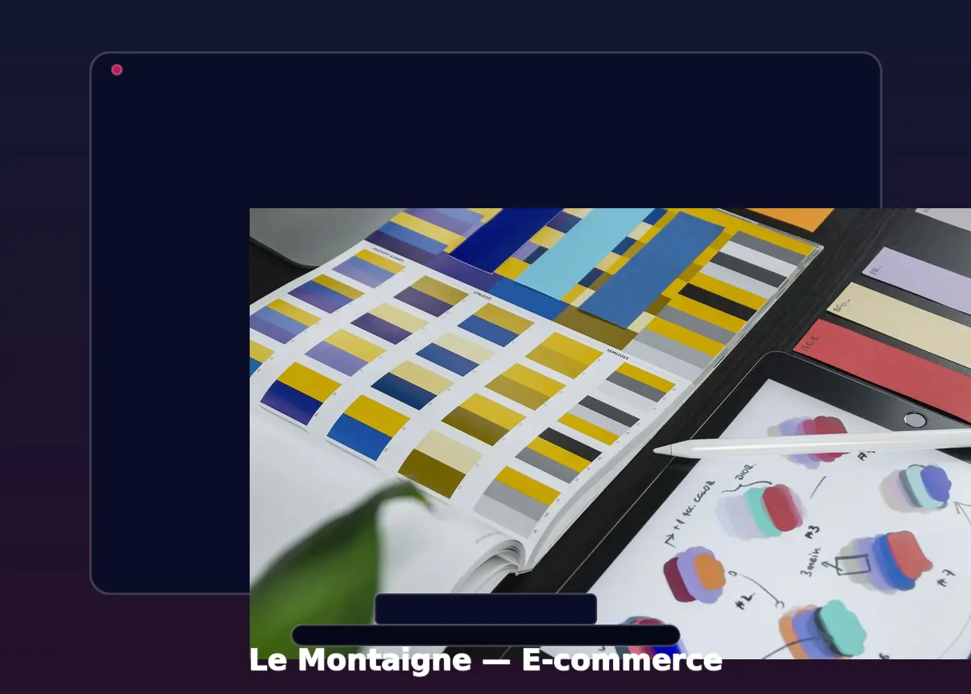Mockup ordinateur du projet e-commerce Le Montaigne