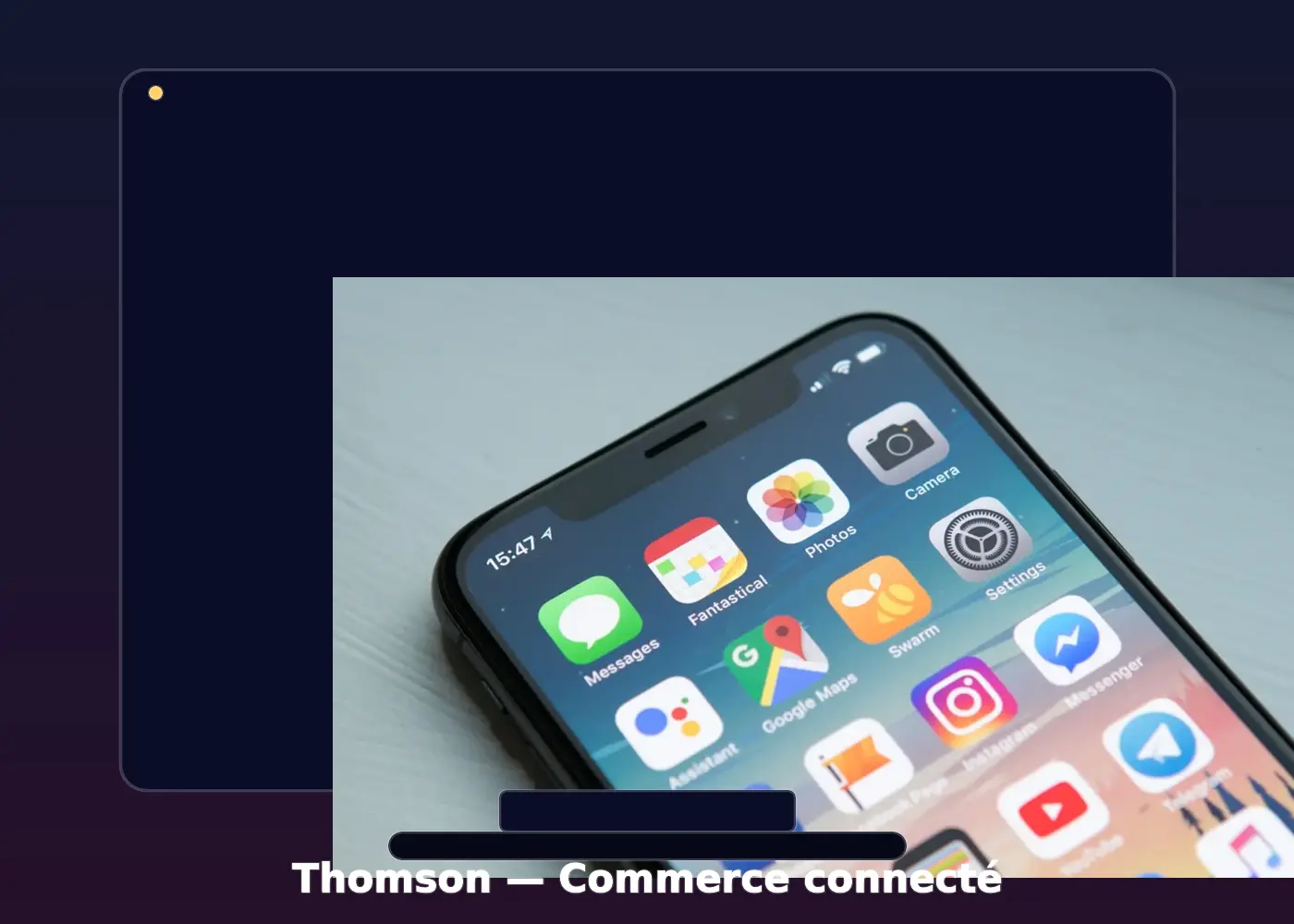 Mockup de l’expérience e-commerce Thomson